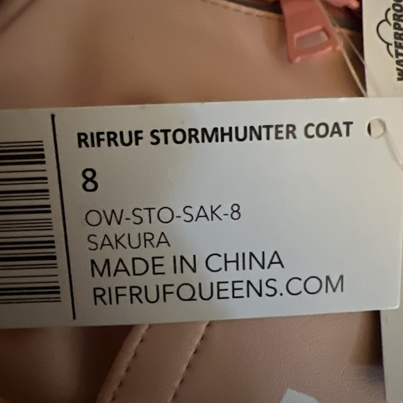 RIFRUF Pink/White Stormhunter Dog Raincoat, Sakura, 8 (XS) - Picture 9 of 9